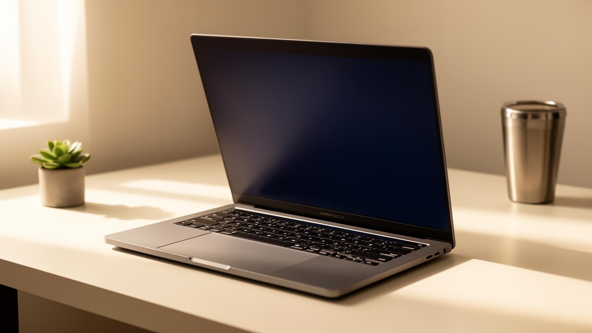 Premium refurbished business laptop on a clean desk